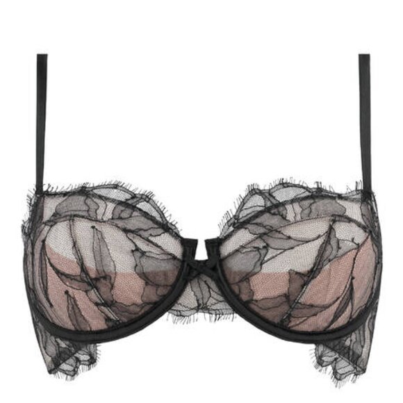 BRAND NEW - Lace demi-cup Bra, Black - Fleur du Mal - 34B - Picture 2 of 7